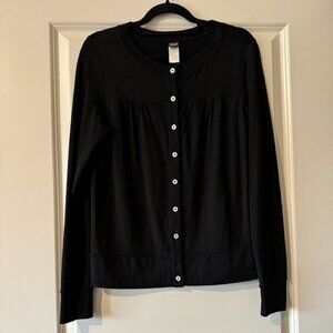 Patagonia Women's Button Down Top Cardigan 100% Wool Black Size Small
